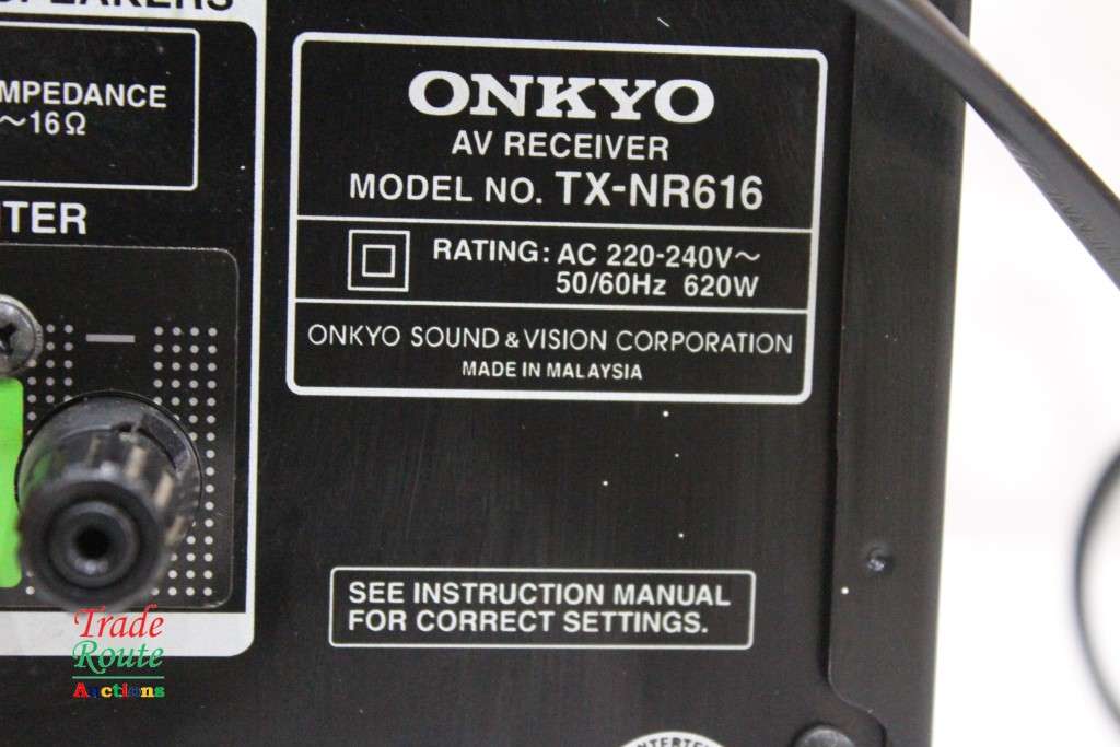 ONKYO TX-NR616 7.2- Channel Network A/V Receiver - [ NO SOUND ] [FOR SPARES OR REPAIR]