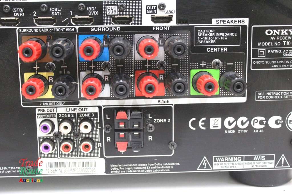 ONKYO TX-NR616 7.2- Channel Network A/V Receiver - [ NO SOUND ] [FOR SPARES OR REPAIR]