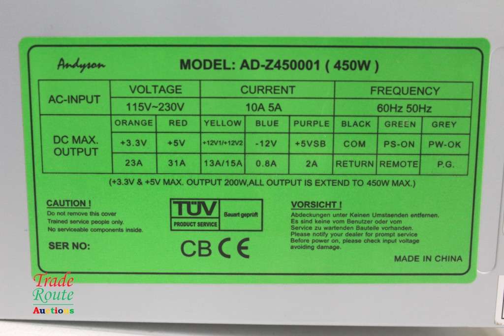 4 x Computer Power supply - 1 BID for all 4 [Salvage item for Spares/Repairs]