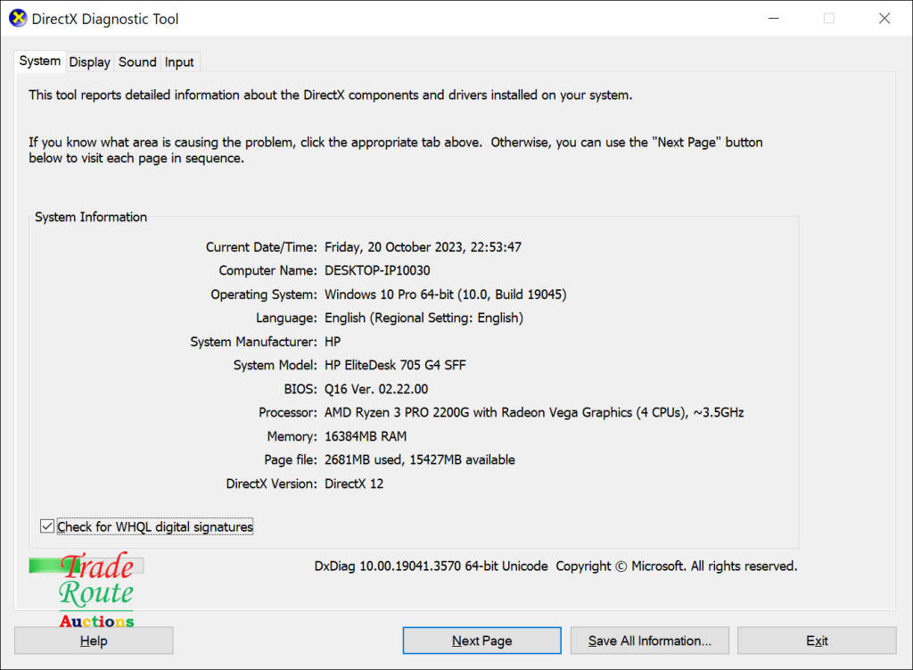 HP EliteDesk 705 G4 SFF Gaming PC 16GB RAM 256GB SSD AMD Ryzen with Radeon Vega Graphics PC