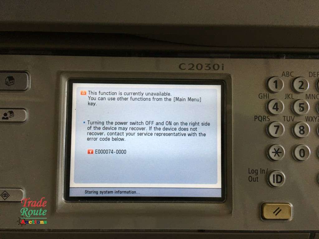 Canon imageRUNNER Advance C2030i Multifunction Colour Heavyduty Printer [COLLECTIONS ONLY / ERROR]