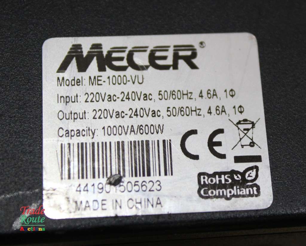 MECER ME-1000-VU UPS - Uninterrupted Power Supply 1000VA 600W [ Salvage Stock ]