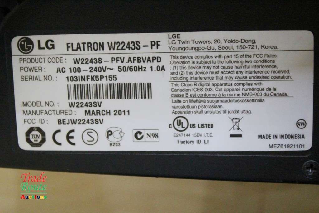 LG Flatron 22 inch Widescreen LCD Monitor