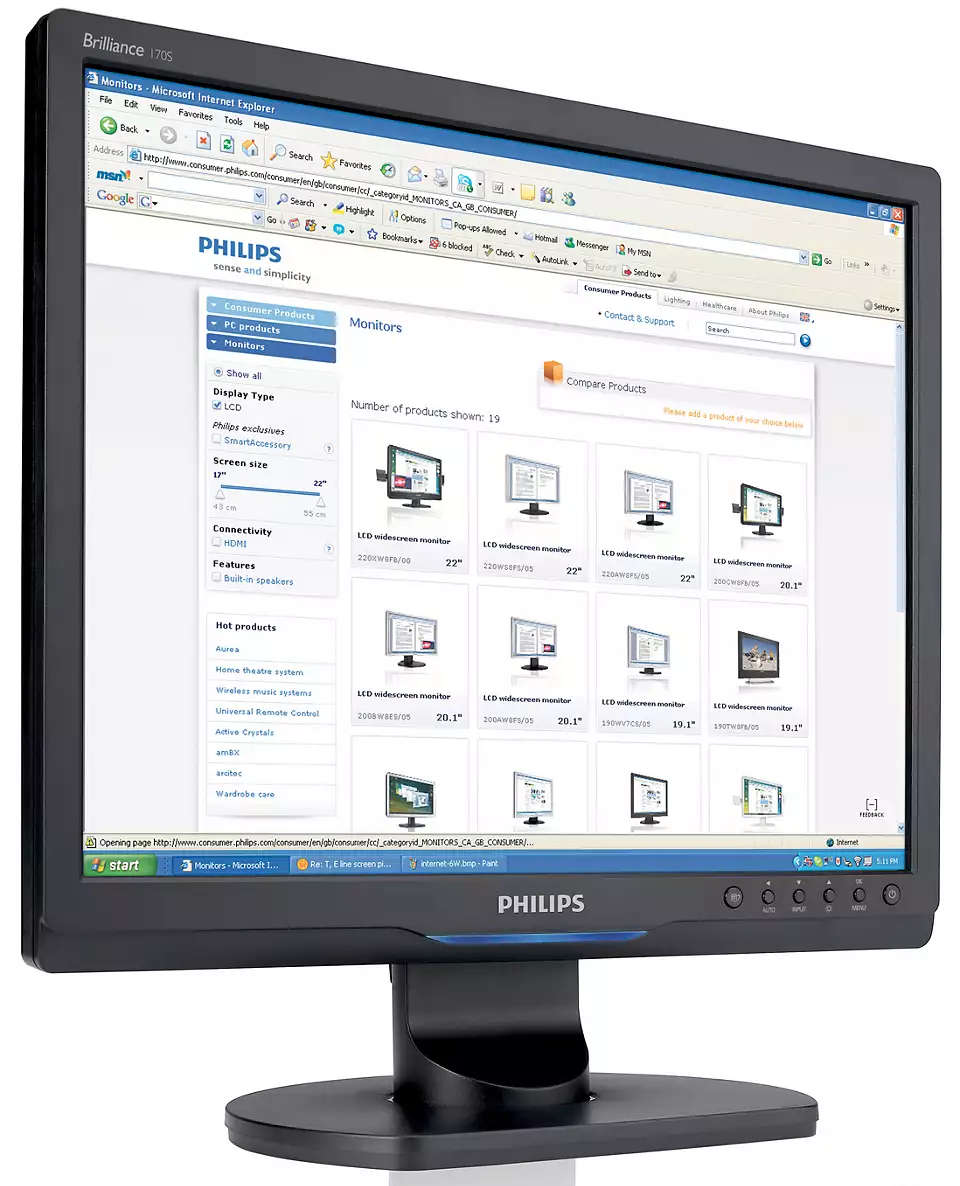 Philips LCD Monitor DVI & VGA Ports 1280x1024