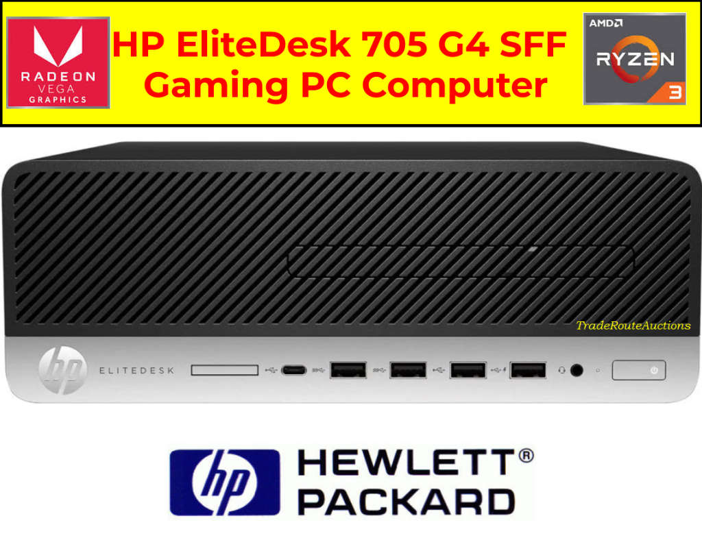 HP EliteDesk 705 G4 SFF Desktop Computer | AMD Ryzen 3 PRO 2200G Radeon Vega Graphics ** GAMING PC