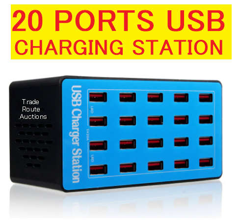 20 ports USB Intelligent Distribution Charger Desktop Fast Charging Station