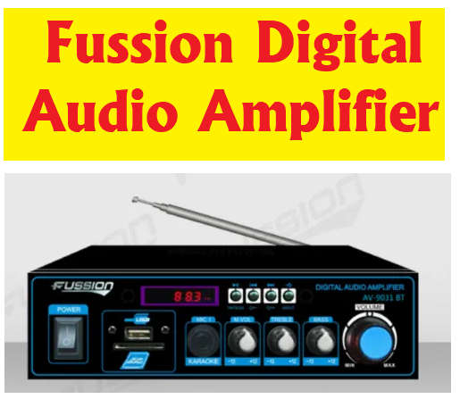 Fussion Digital Audio Amplifier - AV-9031 B FM RADIO - USB - SD CARD - 12V DC / 220V AC