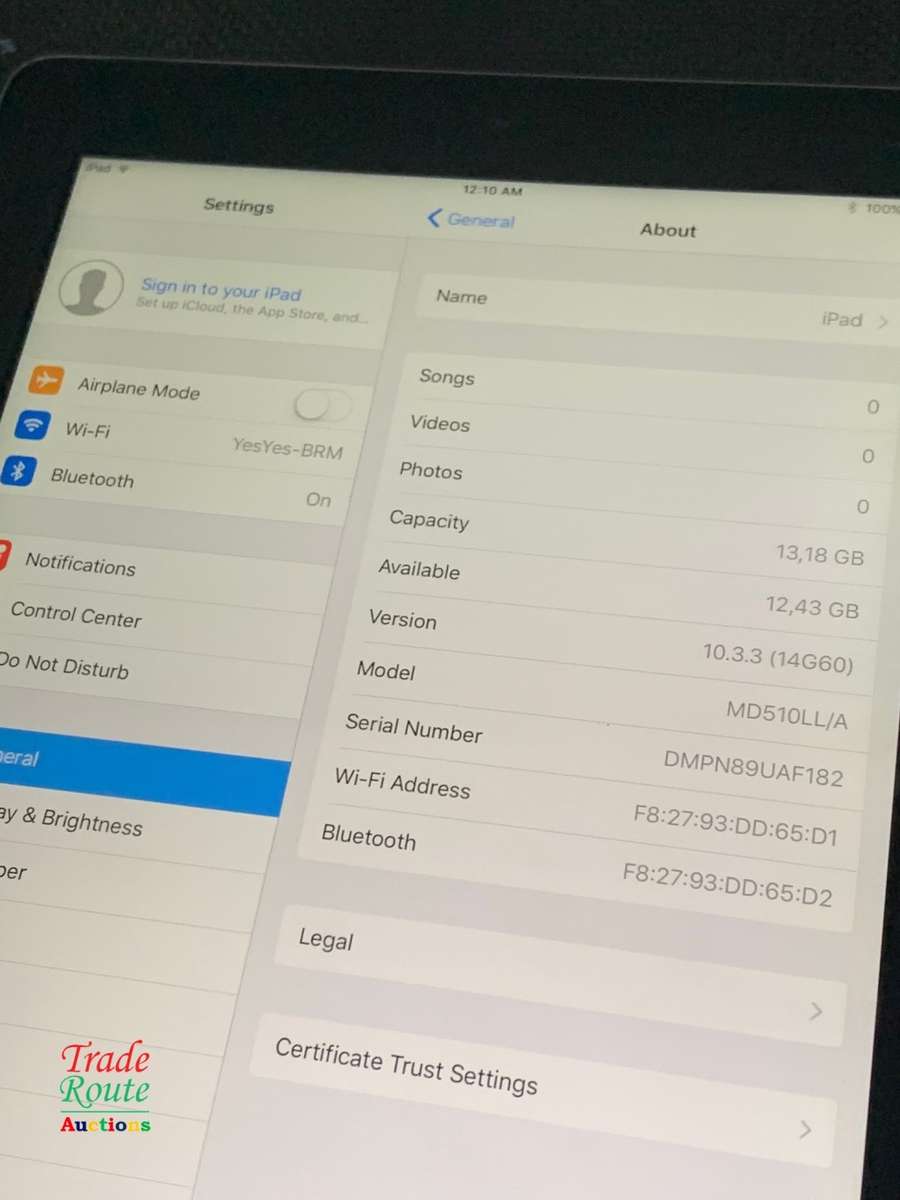 IPAD 4 16GB WiFi A1458  ***  IPAD4 RETINA DISPLAY  ***