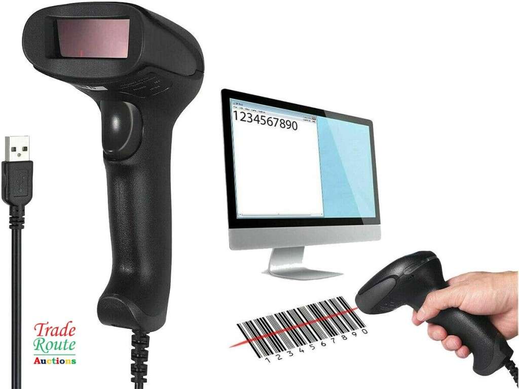 Barcode scanner with USB cable - One Dimensional Scanner - Efficient & Accurate