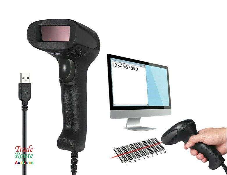 Barcode scanner with USB cable - One Dimensional Scanner - Efficient & Accurate