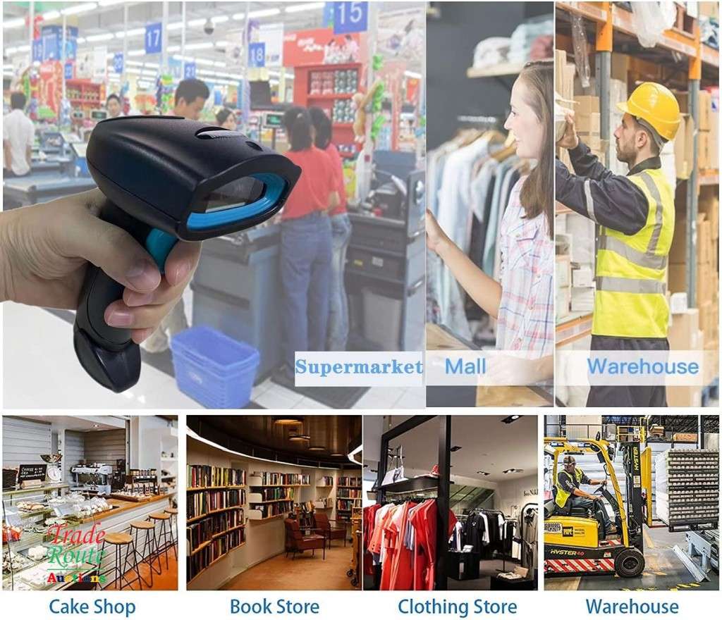 Barcode Scanner 1D/2D Wireless Handheld Automatic - 2D QR Code Scanner Wireless