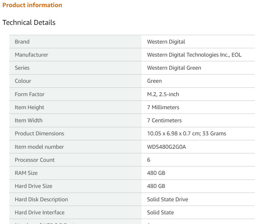 WD GREEN 480GB SSD - Solid State Drive - SATA III 2.5 inch  ** BRAND NEW ** SuperFast