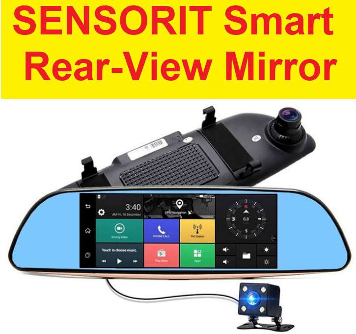 SENSORIT Smart Rear-View Mirror - DashCam - In Car WiFi - Bluetooth - GPS