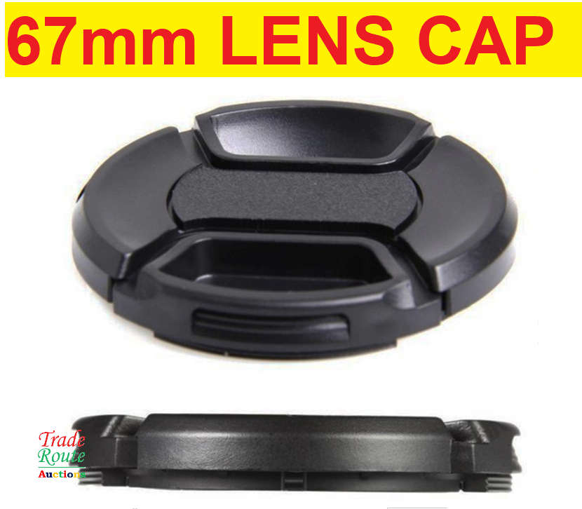 67mm LENS CAP Snap-On Center Pinch Camera Lens Front Cap For Canon Nikon Sony Alpha DSLR Lenses