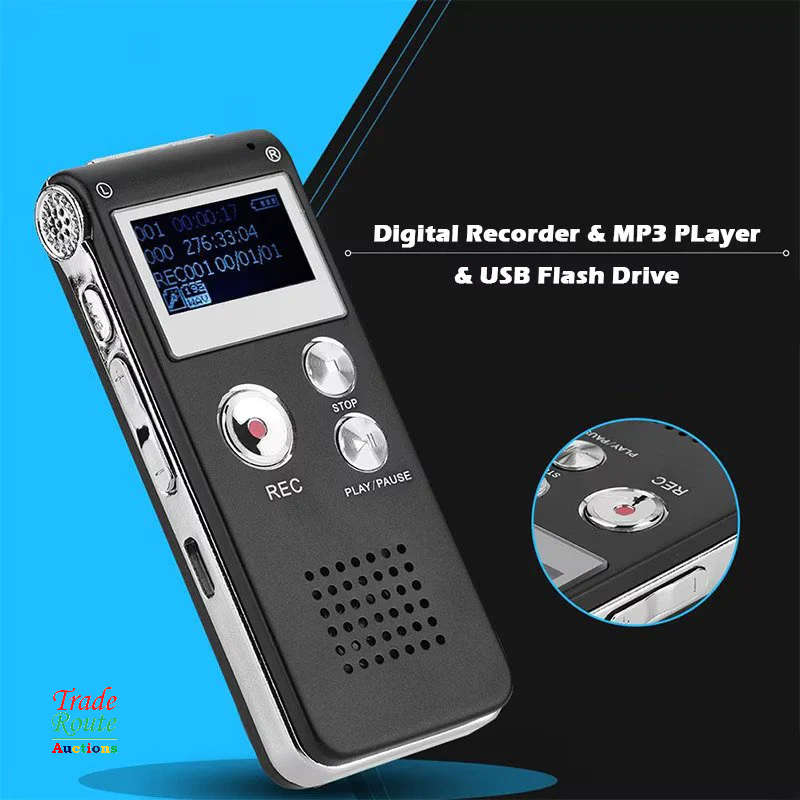 Digital Voice Recorder with LCD Screen 16GB Professional Recorder High Sound Quality