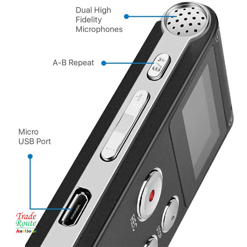 Digital Voice Recorder with LCD Screen 16GB Professional Recorder High Sound Quality