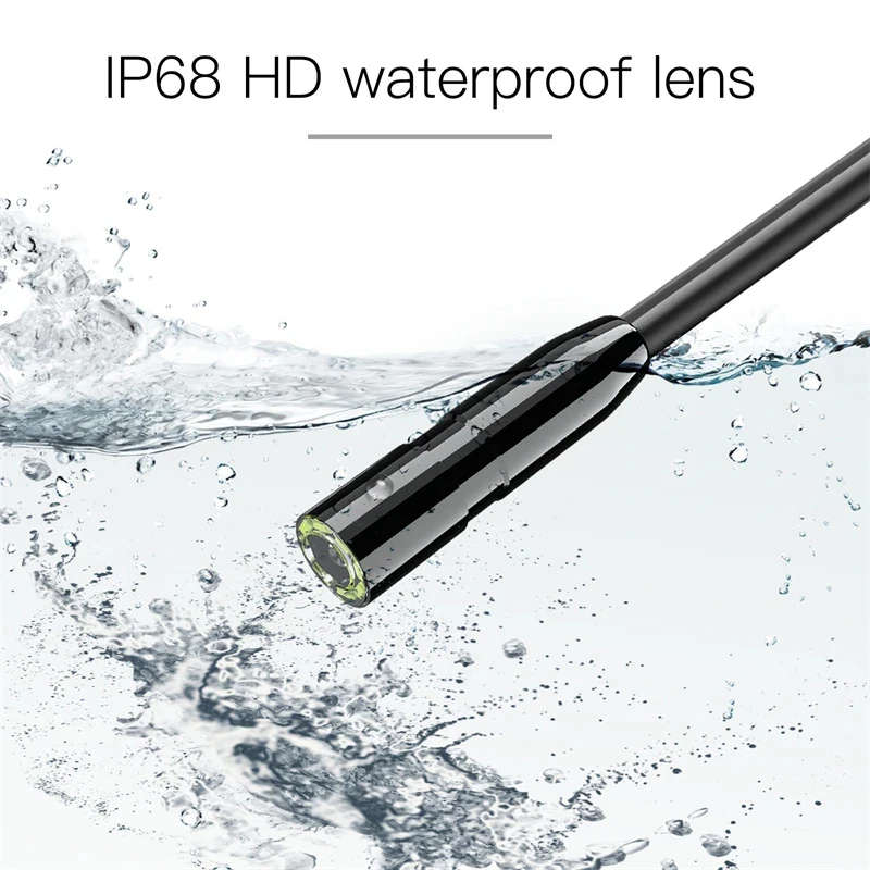 Endoscope Camera with 5m cable camera Handheld 2.4inch IPS Screen 5.0MP Night Vision IP68 Waterproof