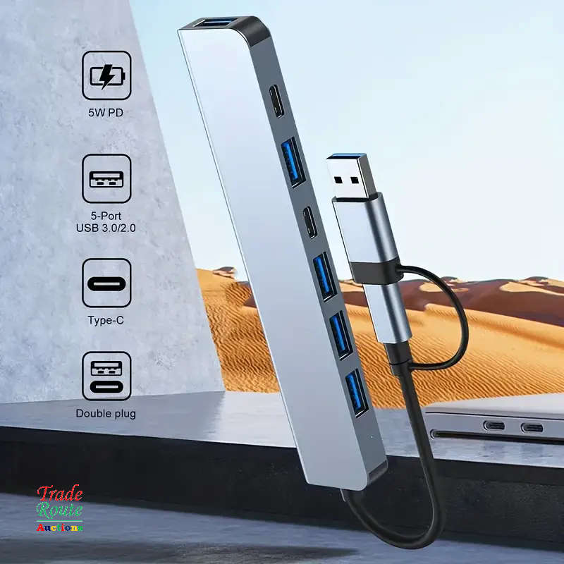 7 in 1 USB-C Adapter Hub Docking Station 7 Port USB HUB Type C Docking Station