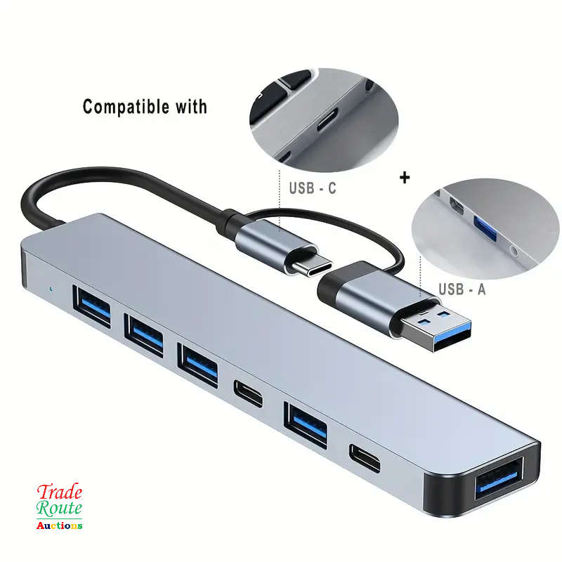 7 in 1 USB-C Adapter Hub Docking Station 7 Port USB HUB Type C Docking Station