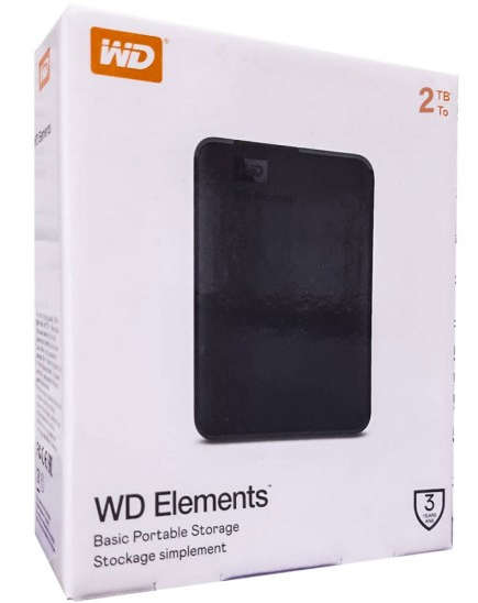 2TB External HDD - Western Digital WD Elements 2TB Portable External Hard Drive - Brand New