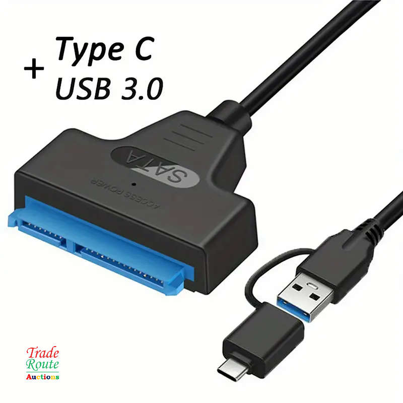 2-In-1 SATA To USB 3.0 - SATA To Type C Cable - Connect 2.5 inch HDD & SSDs to Computers & Laptops