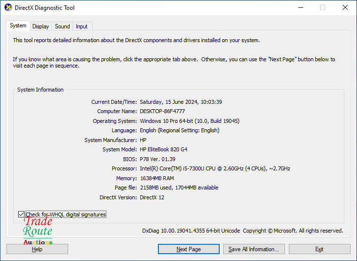 HP ELITEBOOK 820 G4 LAPTOP | CORE i5 7300U 2.6GHZ | 16GB RAM | 256GB HDD | WIN 10 PRO Low Battery