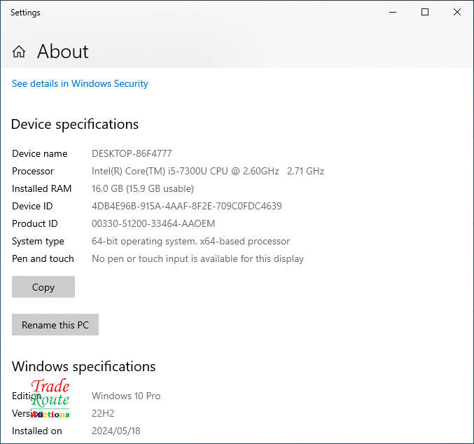 HP ELITEBOOK 820 G4 LAPTOP | CORE i5 7300U 2.6GHZ | 16GB RAM | 256GB HDD | WIN 10 PRO Low Battery