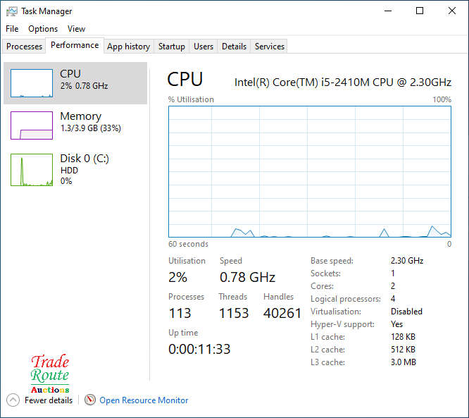 HP ProBook 6560b 15.6 inch Laptop | Core i5 2410M 2.3GHz | 4GB RAM | 1TB HDD
