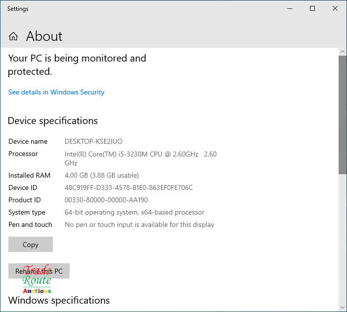 HP PROBOOK 6570b 15.6 Inch Laptop  | CORE i5 3230M 2.6GHZ | 4GB RAM | 240GB SSD