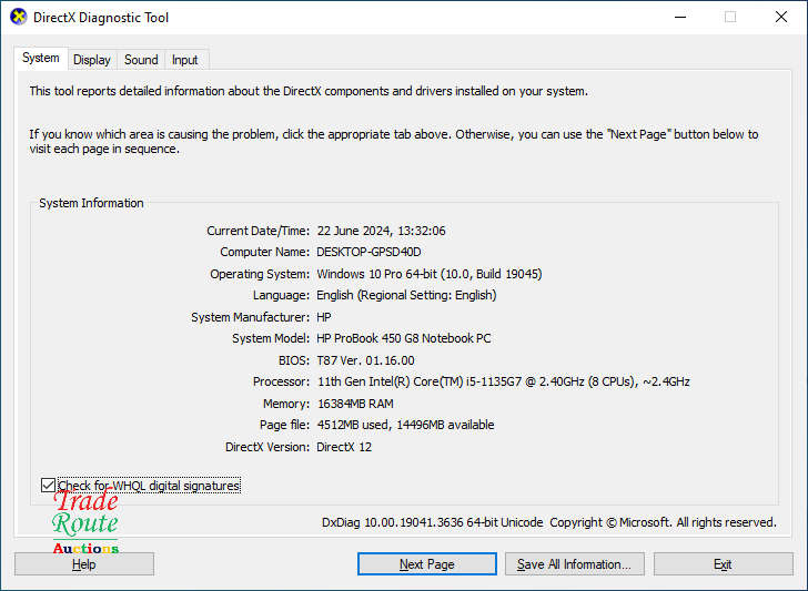 HP PROBOOK 450 G8 15.6-inch LAPTOP | CORE i5 1135G7 11th Gen  | 16GB RAM | 256GB SSD
