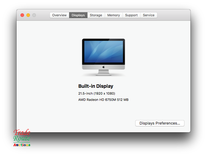 Apple Imac | 21.5 Inch | Core I5 2.5ghz 8gb Ram 500gb Hdd * Radeon HD Graphics - One line on screen