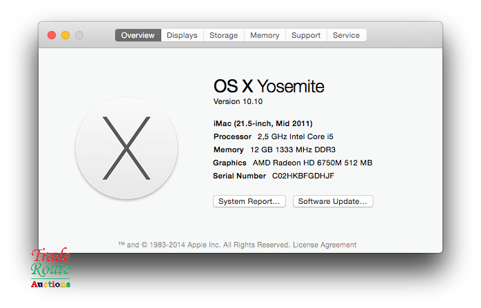 Apple Imac | 21.5 Inch | Core I5 2.5ghz 12gb Ram 500gb Hdd * Outer Glass Cracked