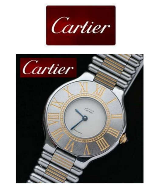 Must de Cartier 21 Gold & Stainless Steel Luxury Ladies Watch  *** CARTIER *** XMAS SPECIALS