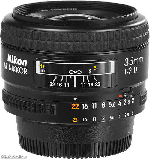 Nikon Wide Angle AF Nikkor 35mm f/2.0 D Autofocus Lens for Nikon Cameras