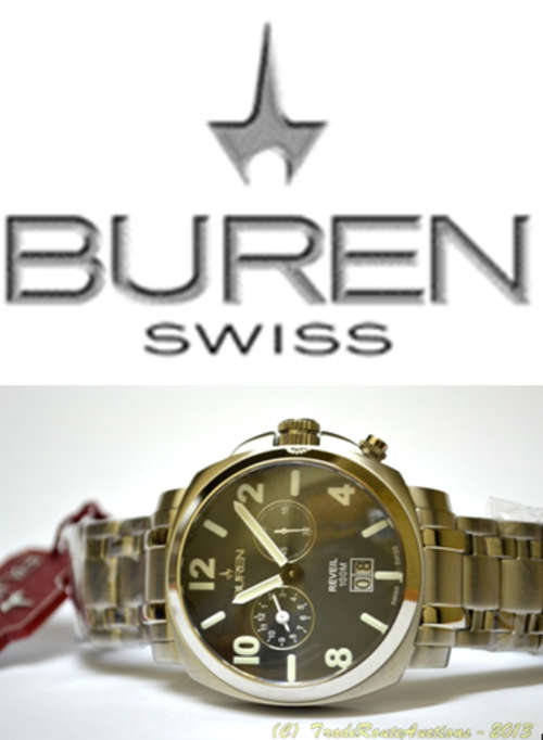 Men s Watches BUREN REVEIL 100M SWISS STAINLESS STEEL BLACK DIAL MENS WRIST WATCH SWISS MADE R 6500 00 was sold for 1 601.00 on 12 Dec at 20 31 by TradeRouteAuctions in Johannesburg ID 123141582