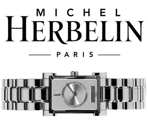 Michel Herbelin Women's SS Bracelet Silver dial Watch, Faceted Sapphire Glass - 17458/B11