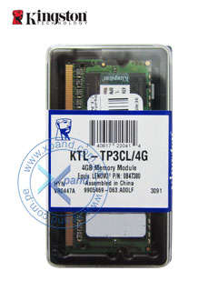 KINGSTON - LAPTOP / NOTEBOOK 4GB Memory Module - DDR3L 1600MHz - Part Number: KTL-TP3CL/4G