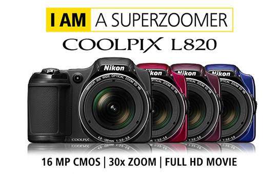 Nikon COOLPIX L820 16 MP CMOS Digital Camera with 30x Zoom Lens and Full HD 1080p Video (Black) 30X