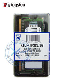KINGSTON - LAPTOP / NOTEBOOK 8GB Memory Module - DDR3L 1600MHz - Part Number: KTL-TP3CL/8G