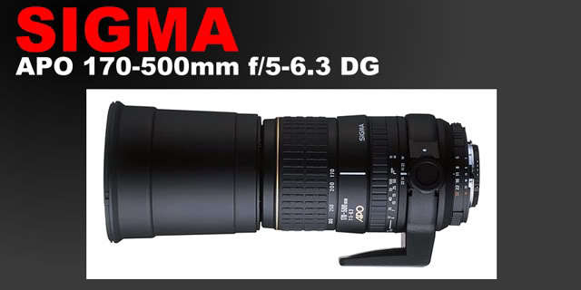 SIGMA 170-500mm APO DG F5-6.3 Telephoto Zoom Lens for CANON DIGITAL CAMERAS - HUGE LENS