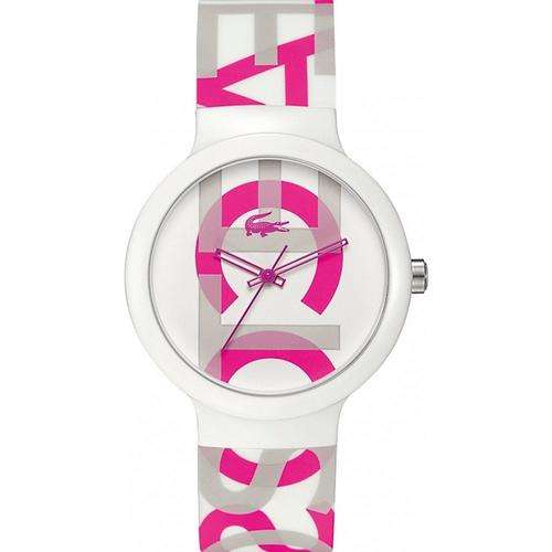Lacoste Goa Pink/White Dial Rubber Unisex Watch 2020064