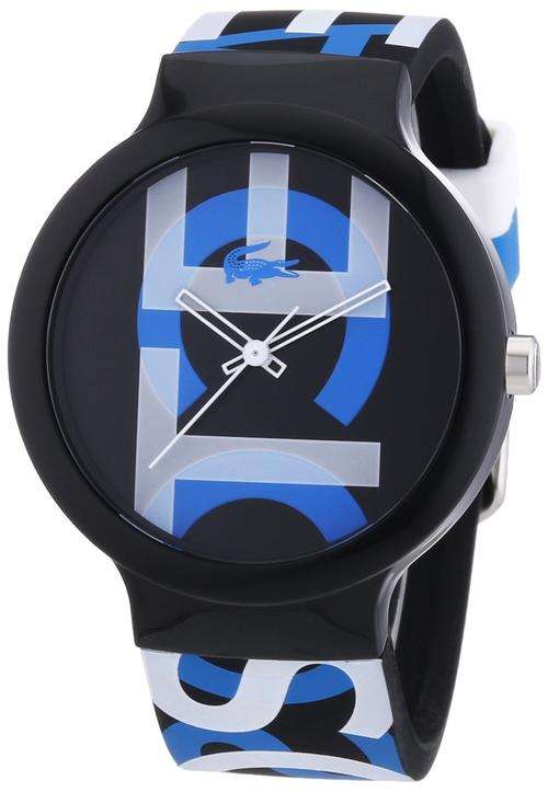 Lacoste Goa Blac/Blue/White Dial Rubber Unisex Watch 2020063 - Brand New