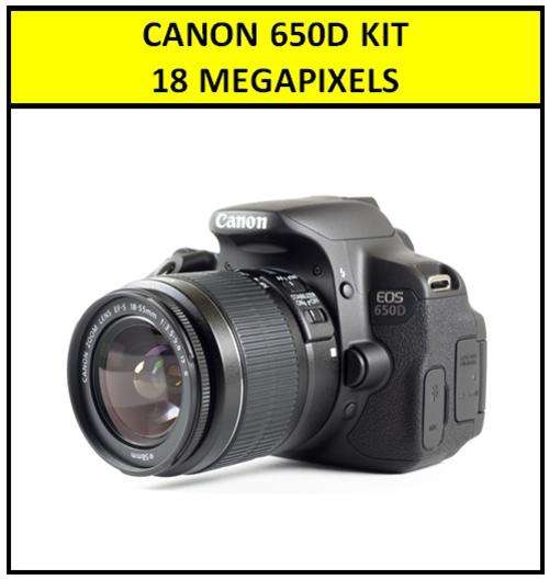 CANON EOS 650D Digital SLR CAMERA + 18-55 IS II Lens KIT - 18 Megapixels PROFESSIONAL KIT