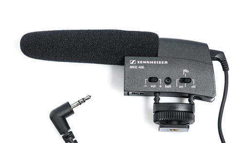 Sennheiser MKE-400 Video Camera Shotgun Mic + MZW400 Wind-muff for DSLRs & VIDEO Cameras