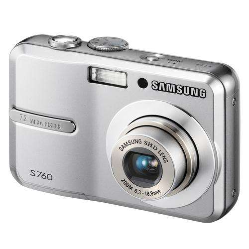 SAMSUNG DIGITAL CAMERA 7.2MP S760 + 1GB MEMORY CARD + Face Detection + Image Stabilization