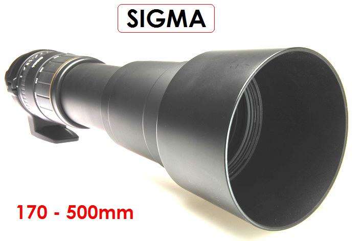SIGMA 170-500mm AF APO F5-6.3 Telephoto Zoom Lens for SONY / MINOLTA DIGITAL CAMERAS - HUGE LENS