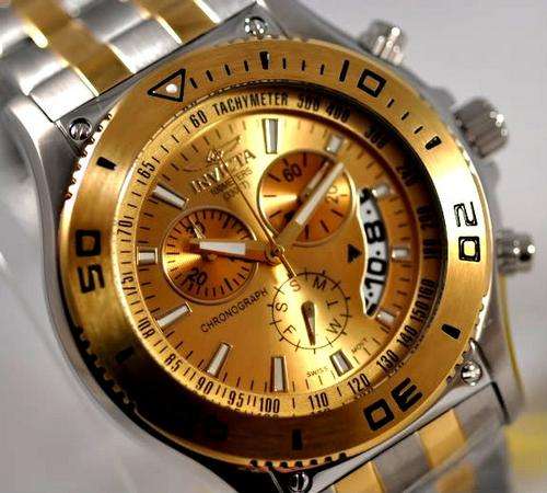 Authentic INVICTA 6857 Chronograph 2-Tone SWISS NIB Mens Watch - Brand New in BOX