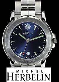 MICHEL HERBELIN NEWPORT MENS WATCH - BLUE DIAL