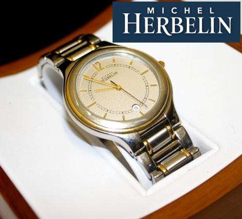 MICHEL HERBELIN MENS WATCH - IN BOX - 2 TONE
