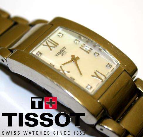 TISSOT MOTHER OF PEARL DIAL WITH STONES - Swiss Lady's Quartz Watch